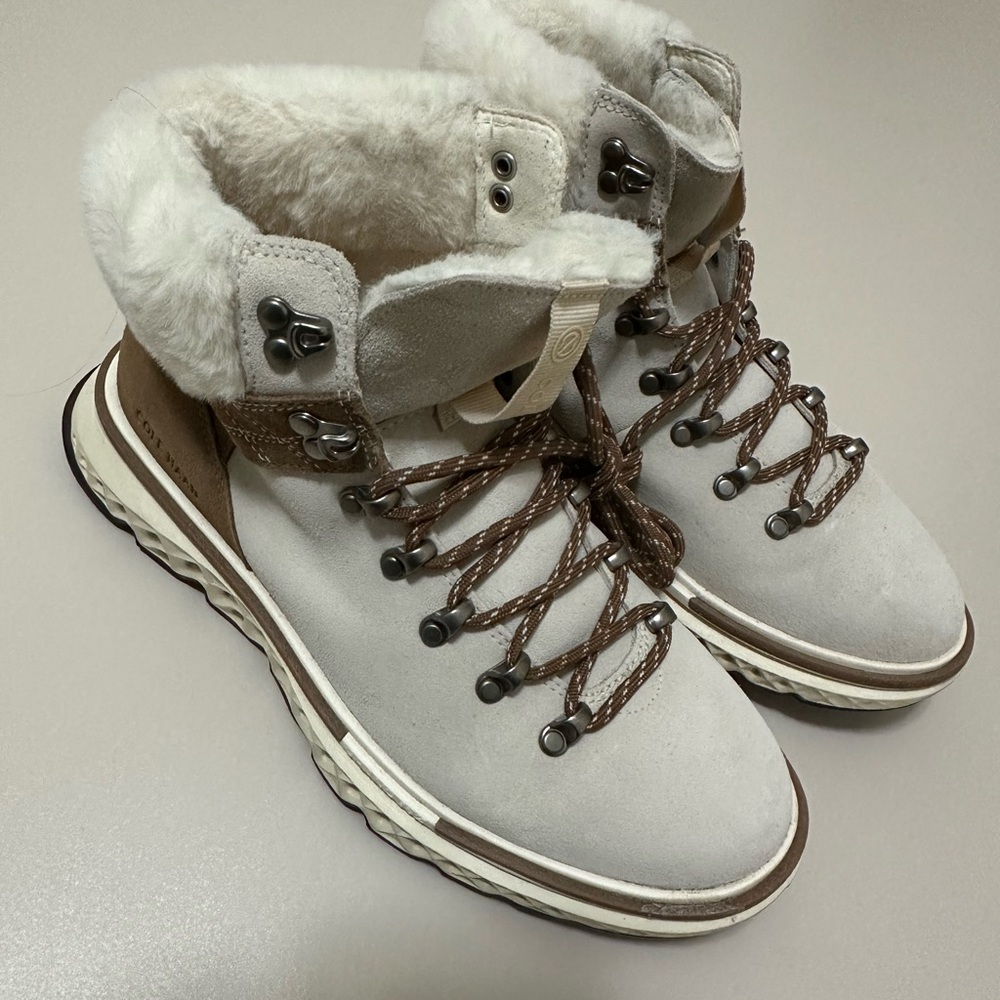 Cole Haan Women's Cream Hiking Boots